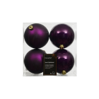Decoris Kerstballen set | Decoris | Ø 10 cm | 4 stuks (Paars) 22820 K151000918 - 2
