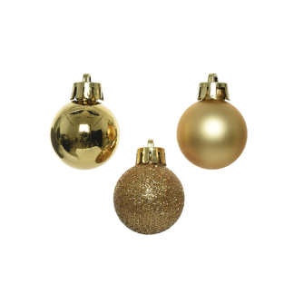 Decoris Kerstballen set | Decoris | Ø 3 cm | 14 stuks (Goud) 20456 K151000911 - 2