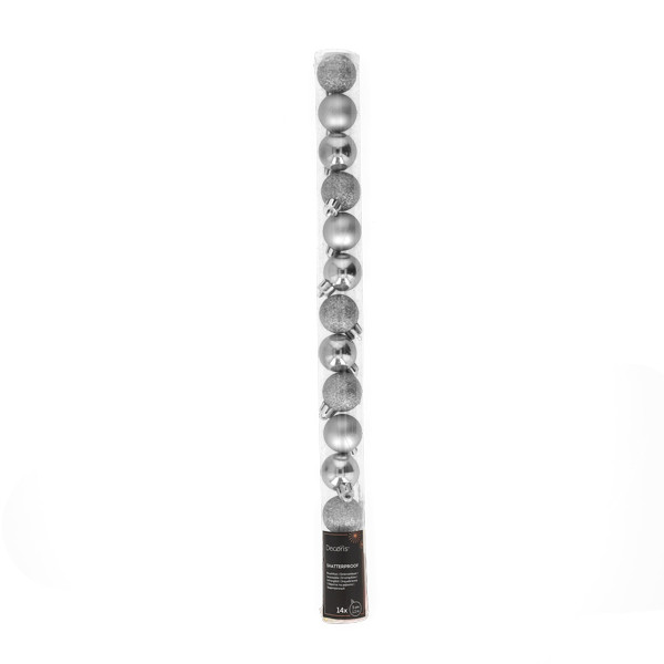 Decoris Kerstballen set | Decoris | Ø 3 cm | 14 stuks (Zilver) 20457 K151000912 - 3