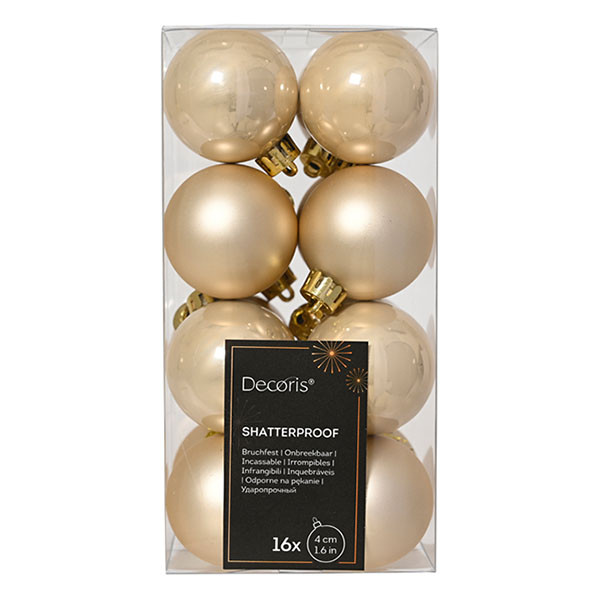 Decoris Kerstballen set | Decoris | Ø 4 cm | 16 stuks (Parel) 21790 K151001628 - 1