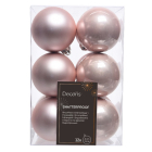Decoris Kerstballen set | Decoris | Ø 6 cm | 12 stuks (Roze) 021924 K151000434 - 3