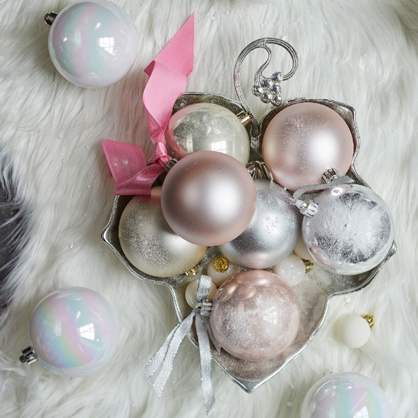 Decoris Kerstballen set | Decoris | Ø 6 cm | 12 stuks (Roze) 021924 K151000434 - 4