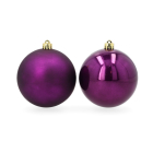Decoris Kerstballen set | Decoris | Ø 8 cm | 6 stuks (Paars) 22813 K151000917 - 3