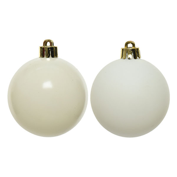 Decoris Kerstballen set | Decoris | Ø 8 cm | 6 stuks  (Wit) 22108 K151000729 - 2