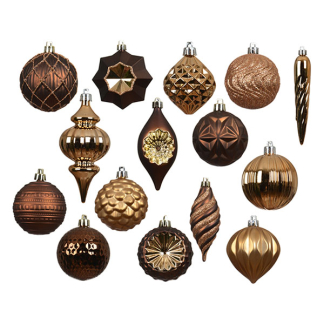 Decoris Kerstballen set | Decoris | 32 stuks (Bruin) 27140 K151001691 - 2