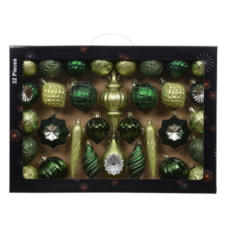 Decoris Kerstballen set | Decoris | 32 stuks (Groen) 27138 K151001689 - 1