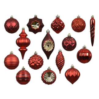 Decoris Kerstballen set | Decoris | 32 stuks (Rood) 27134 K151001686 - 2
