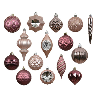 Decoris Kerstballen set | Decoris | 32 stuks (Roze) 27137 K151001688 - 2