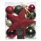 Decoris Kerstballen set | Decoris | 33 stuks  (Met piek, IJspegels, 4-kleurig) 23337 K151000727 - 1