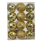 Decoris Kerstbelletjes | Decoris | 12 stuks (Ø 3 cm, Metaal, Goud) 386730 K151001711 - 1