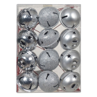 Decoris Kerstbelletjes | Decoris | 12 stuks (Ø 3 cm, Metaal, Zilver) 386731 K151001712 - 1