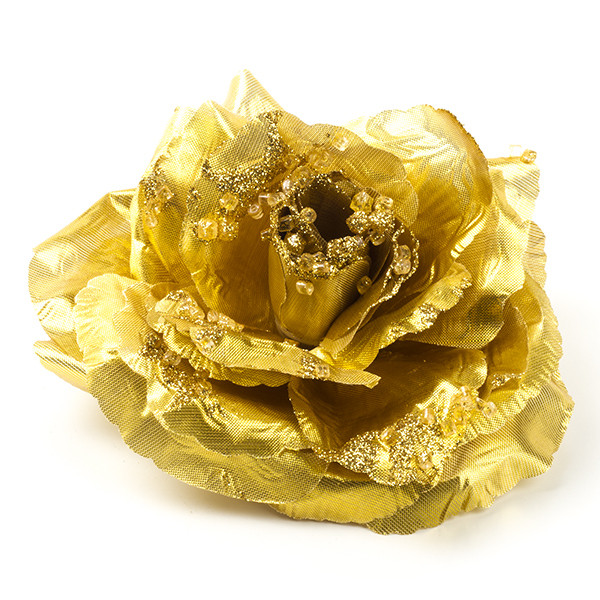 Decoris Kerstbloem | Decoris | Roos (Goud, Glitters) 629351 K151000745 - 1