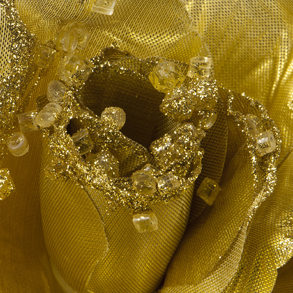 Decoris Kerstbloem | Decoris | Roos (Goud, Glitters) 629351 K151000745 - 2