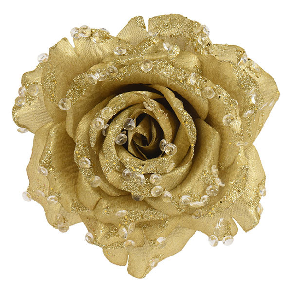 Decoris Kerstbloem | Decoris | Roos (Goud, Glitters) 701424 K151001919 - 1