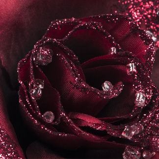 Decoris Kerstbloem | Decoris | Roos (Rood, Glitters) 629349 K151000744 - 2