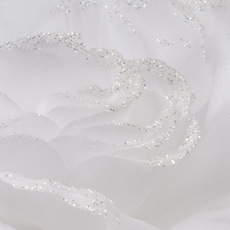 Decoris Kerstbloem | Decoris | Roos (Wit, Glitters) 629346 K151000743 - 2