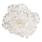 Decoris Kerstbloem | Decoris | Roos (Wit, Glitters) 701425 K151001920 - 1