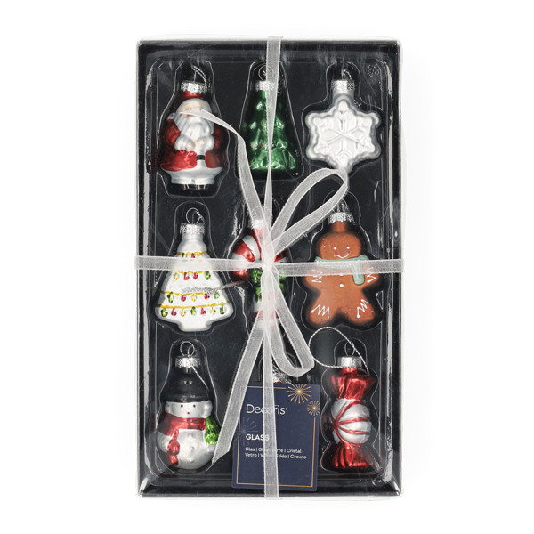 Decoris Kerstfiguur kerst ornament | Decoris | Set van 9 (Glas) 122025 K151000938 - 3