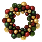 Decoris Kerstkrans | Decoris | Ø 38 cm (Kerstballen, Kunststof, Rood/Groen/Goud) 23738 K151001658 - 1