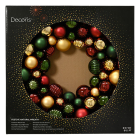Decoris Kerstkrans | Decoris | Ø 38 cm (Kerstballen, Kunststof, Rood/Groen/Goud) 23738 K151001658 - 2