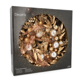 Decoris Kerstkrans | Decoris | Ø 50 cm (Decoratief, Goud) 724298 K151100156 - 3