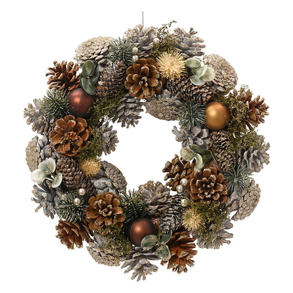 Decoris Kerstkrans | Decoris | ⌀ 33 cm (Decoratief, Bruin) 605580 K151001871 - 1