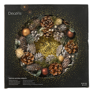 Decoris Kerstkrans | Decoris | ⌀ 33 cm (Decoratief, Bruin) 605580 K151001871 - 2