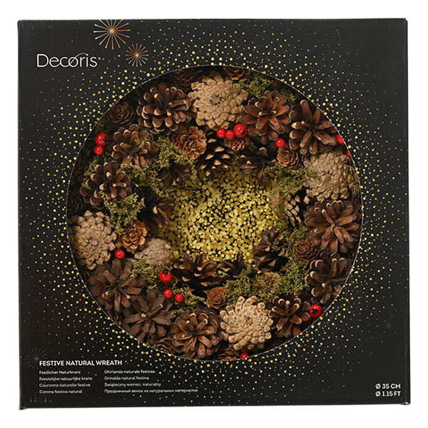 Decoris Kerstkrans | Decoris | ⌀ 33 cm (Decoratief, Groen) 605584 K151001873 - 2