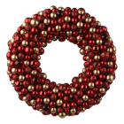 Kerstkrans | Decoris | ⌀ 33 cm (Kerstballen, Kunststof, Rood)