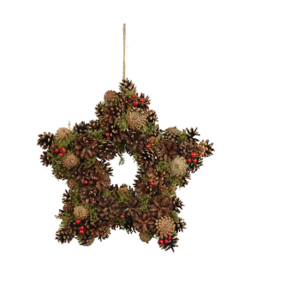 Decoris Kerstkrans | Decoris | 39 x 39 x 8 cm (Decoratief, Groen) 605585 K151001874 - 1