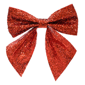 Decoris Kerstrik | Decoris | 12 x 13 cm (Rood, Glitter) 24683 K151001677 - 1
