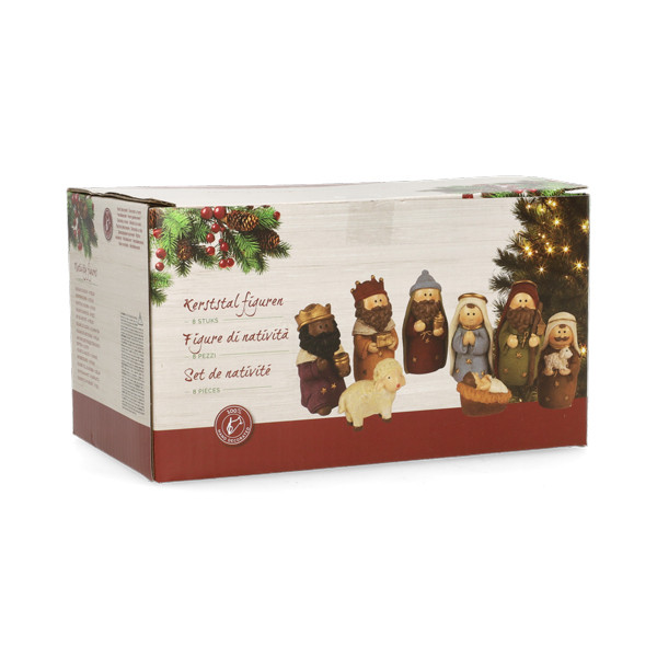 Decoris Kerststal figuren | Decoris | Tot 9.5 cm | Set van 8 (Polyresin) 598474 K151001069 - 3