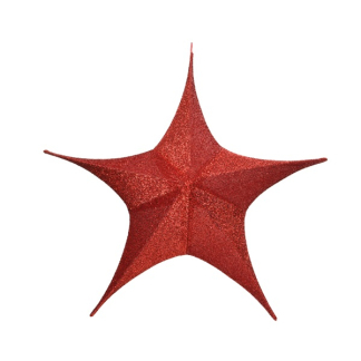 Decoris Kerstster | Ø 135 cm (5-punts, Binnen, Rood) 612329 K151000481 - 