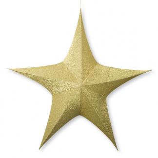 Decoris Kerstster | Ø 180 cm (5-punts, Binnen, Goud) 612320 K151000479 - 1