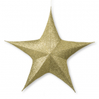 Kerstster | Decoris | Ø 135 cm (5-punts, Binnen, Goud)