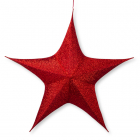 Kerstster | Decoris | Ø 135 cm (5-punts, Binnen, Rood)