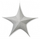 Kerstster | Decoris | Ø 135 cm (5-punts, Binnen, Zilver)