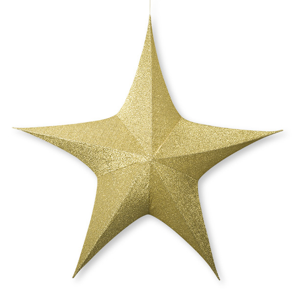 Decoris Kerstster | Decoris | Ø 180 cm (5-punts, Binnen, Goud) 612320 K151000479 - 1