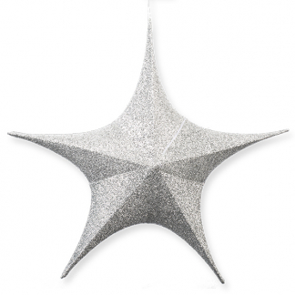 Decoris Kerstster | Decoris | Ø 80 cm (5-punts, Binnen, Zilver) 612326 K151000483 - 1