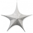 Kerstster | Decoris | Ø 80 cm (5-punts, Binnen, Zilver)