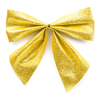 Decoris Kerststrik | Decoris | 15 centimeter (3 stuks, Polyester, Goud) 24700 K151000718 - 1