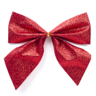 Kerststrik | Decoris | 15 centimeter (3 stuks, Polyester, Rood)