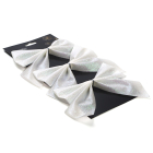 Decoris Kerststrik | Decoris | 15 centimeter (3 stuks, Polyester, Wit) 24702 K151000719 - 2