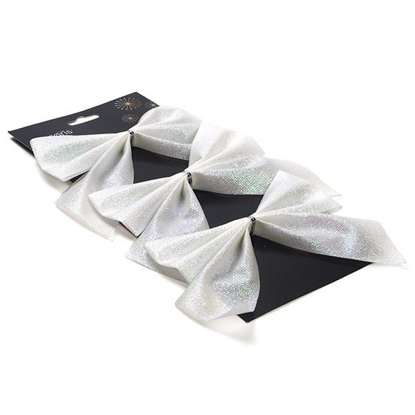Decoris Kerststrik | Decoris | 15 cm | 3 stuks (Wit) 24702 K151000719 - 2