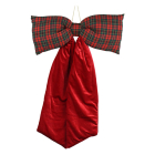 Decoris Kerststrik | Decoris | 48 x 80 cm (Rood, Geruit, Fluweel) 512135 K151001847 - 1