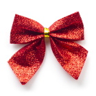 Kerststrik | Decoris | 5 centimeter (10 stuks, Polyester, Rood)