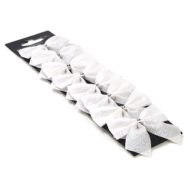 Decoris Kerststrik | Decoris | 5 cm | 8 stuks (Wit) 24692 K151000713 - 2