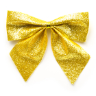 Kerststrik | Decoris | 9 centimeter (5 stuks, Polyester, Goud)