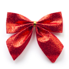 Decoris Kerststrik | Decoris | 9 centimeter (5 stuks, Polyester, Rood) 24694 K151000714 - 1