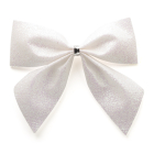 Decoris Kerststrik | Decoris | 9 centimeter (5 stuks, Polyester, Wit) 24697 K151000716 - 1